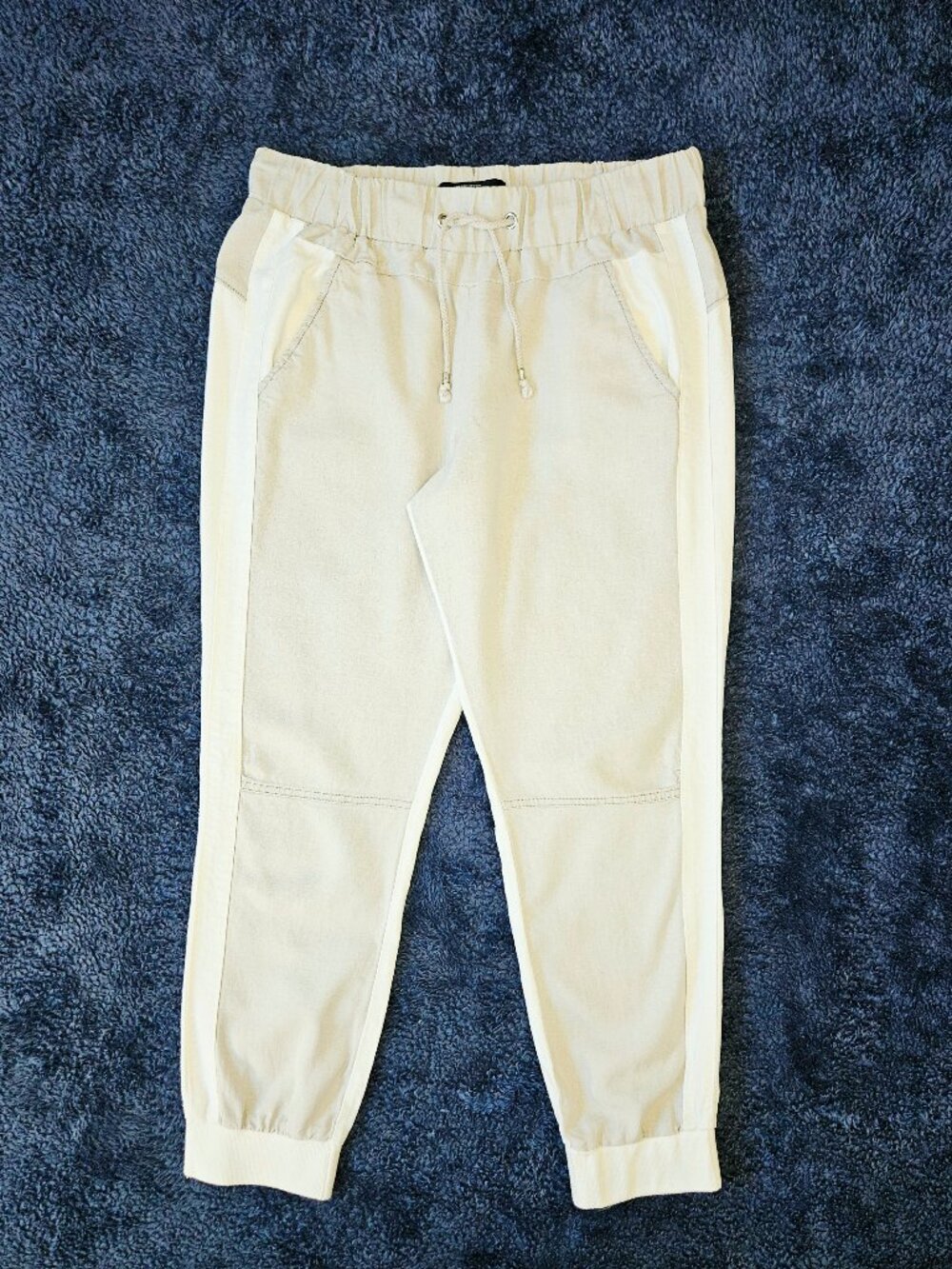 Rewash Women's Summer Casual Hybrid Jogger Pants Linen Blend Size L